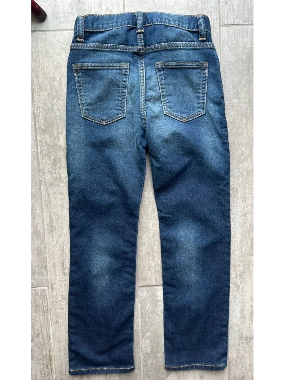 Gap Kids Straight Leg Dark Wash Stretch Jeans Boys 7 Slim Original Pants School.